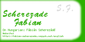 seherezade fabian business card
