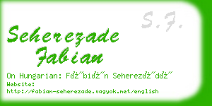 seherezade fabian business card